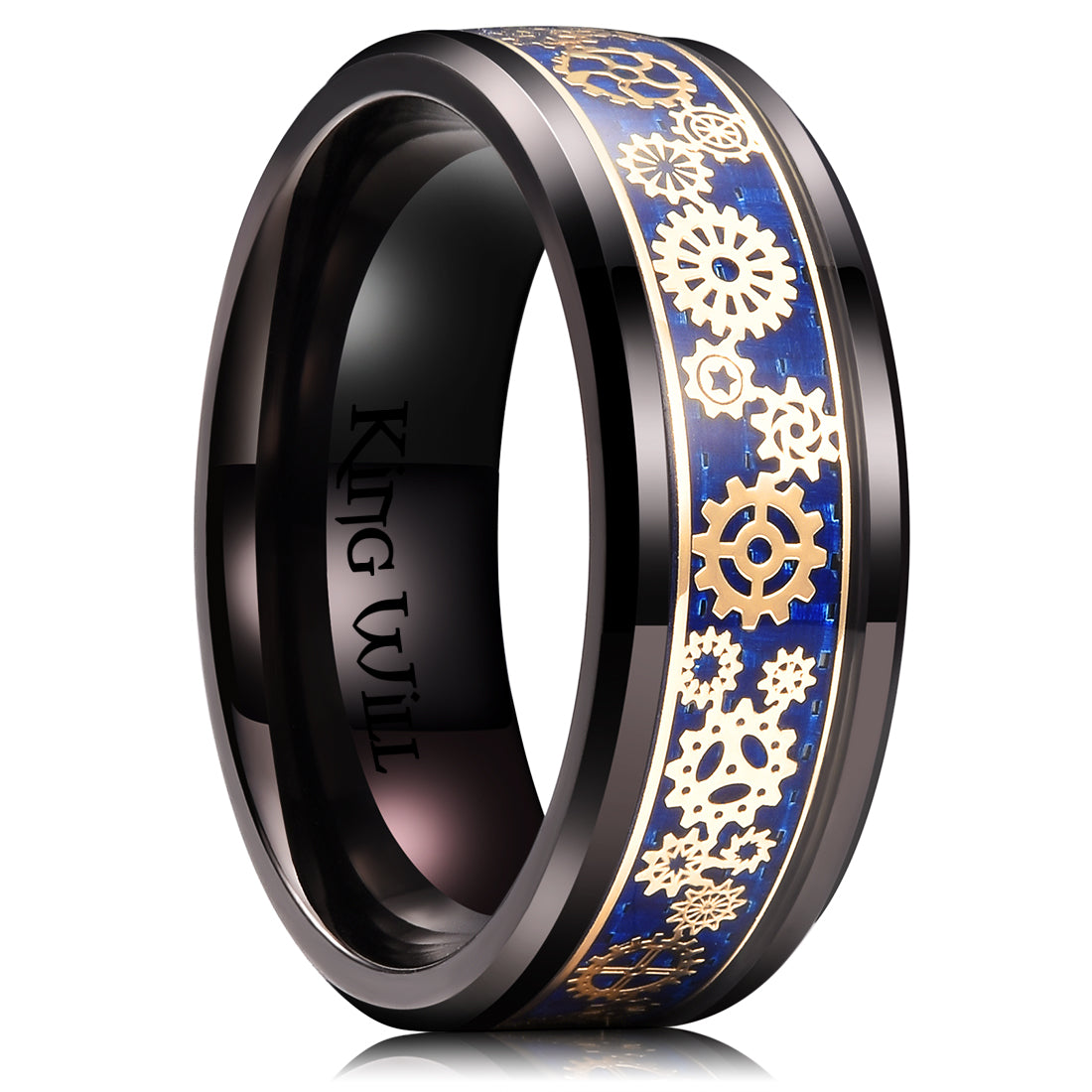 King Will STEAMPUNK™ 8mm titanium ring – King Will Rings