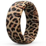 King Will &trade; 7mm Leopard Print Silicone Rings, Men's Wedding Rings, Rubber Ring for Men Women