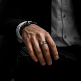 King Will &trade; 8mm Gunmetal Gray Tungsten Rings, Men's Wedding Rings Beveled Edge Ring for Men Women