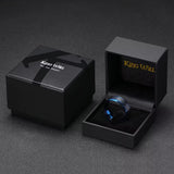 King Will &trade; 8mm Tungsten Rings, Black&Blue Men's Wedding Rings,Anniversary Ring for Men Women
