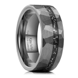 King Will &trade; 8mm Gunmetal Gray Tungsten Rings, Men's Wedding Rings Beveled Edge Ring for Men Women