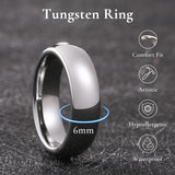 King Will &trade; 6mm Tungsten Rings, Men's Wedding Rings,2PCS nniversary Ring for Men Women