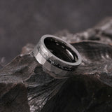 King Will &trade; 8mm Gunmetal Gray Tungsten Rings, Men's Wedding Rings Beveled Edge Ring for Men Women