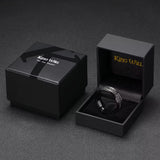 King Will &trade; Mens 8mm Black Men Women Tungsten Carbied Rings Wedding Bands Cubic Zirconia Eternity Ring CZ Inlaid Black