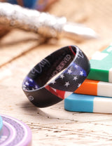King Will &trade; 7mm Blue Silicone Rings, Men's Wedding Rings, Rubber Ring for Men Women