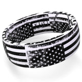 King Will &trade; 7mm Black&White Silicone Rings, Men's Wedding Rings, Rubber Ring for Men Women