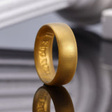 King Will &trade; Silicone Wedding Band for Men Women- 1.8mm Ultra Thin Ring with Golden Brown Shimmer | Comfort Grip Inner Design | Hypoallergenic Rubber Wedding Ring for Gym, Work, Travel