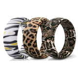 King Will &trade; 7mm Silicone Rings,3pcs Men's Wedding Rings, Rubber Ring for Men Women