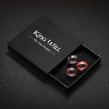 King Will &trade; 7mm Wood Silicone Rings, Men's Wedding Rings,3pcs Rubber Ring for Men Women