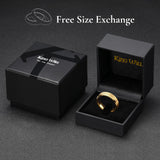 King Will &trade; GLORY Tungsten Wedding Band for Men Women, 6mm Width Carbide Tungten Wedding Ring with 24K Gold Plated Matte Finish Laser I LOVE YOU