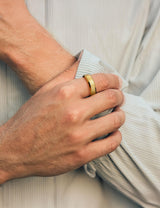 King Will &trade; GLORY Tungsten Wedding Band for Men Women, 6mm Width Carbide Tungten Wedding Ring with 24K Gold Plated Matte Finish Laser I LOVE YOU