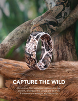 King Will &trade; 7mm Snake Print Silicone Rings,3pcs Men's Wedding Rings, Rubber Ring for Men Women