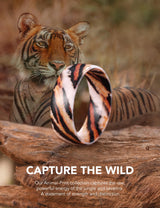 King Will &trade; 7mm Tiger Print Silicone Rings, Men's Wedding Rings, Rubber Ring for Men Women