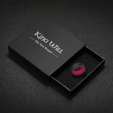 King Will &trade; Silicone Rings For Men -Black&Red Rubber Wedding Bands with Unique Mountain Peak Design, 8mm Wide 2.2mm Thick, Engagement Rings