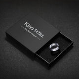 King Will &trade; 7mm Black&White Silicone Rings, Men's Wedding Rings, Rubber Ring for Men Women