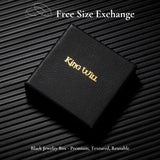 King Will &trade; 8mm Black Blue Stainless Steel Rings, Men's Wedding Rings Ring for Men Women
