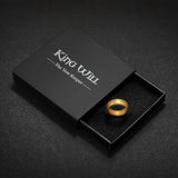 King Will &trade; Silicone Wedding Band for Men Women- 1.8mm Ultra Thin Ring with Golden Brown Shimmer | Comfort Grip Inner Design | Hypoallergenic Rubber Wedding Ring for Gym, Work, Travel