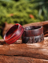 King Will &trade; 7mm Wood Silicone Rings, Men's Wedding Rings,3pcs Rubber Ring for Men Women