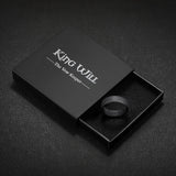 King Will &trade; Silicone Wedding Band for Men Women- 1.8mm Ultra Thin Ring Black Metallic Shimmer | Comfort Grip Inner Design | Hypoallergenic Rubber Ring