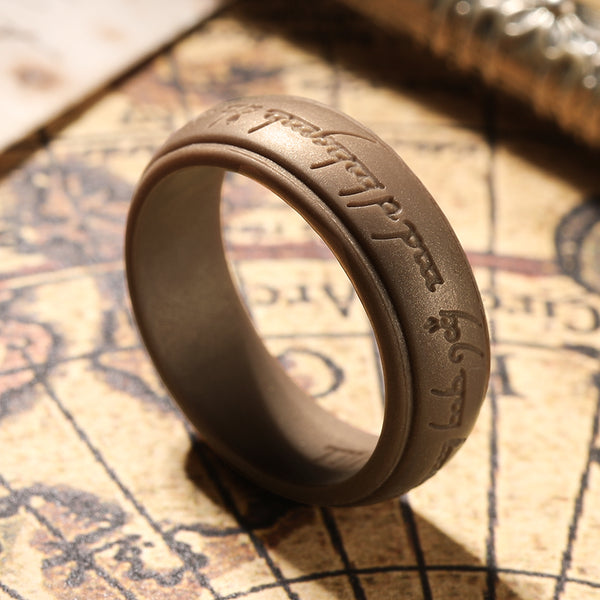 King Will &trade; 8mm Silicone One Ring for Men-Bronze Lord Rings Magic Power Rings