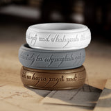 King Will &trade; 8mm Silicone One Ring for Men-Lord Rings Magic Power Rings 3 Pack Bronze/Silver/Gray
