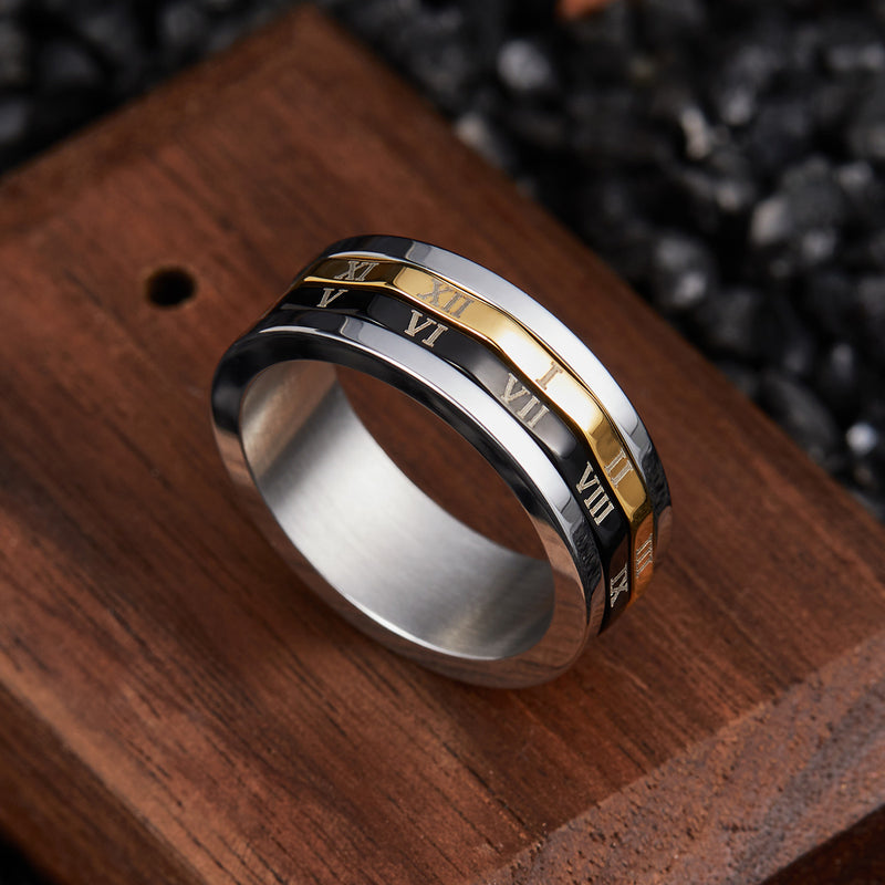 King Will INTERTWINE&trade; 8mm spinner ring