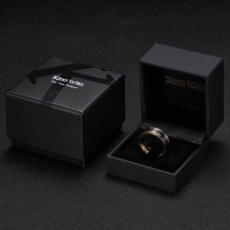 King Will GEM&trade; 8mm tungsten ring