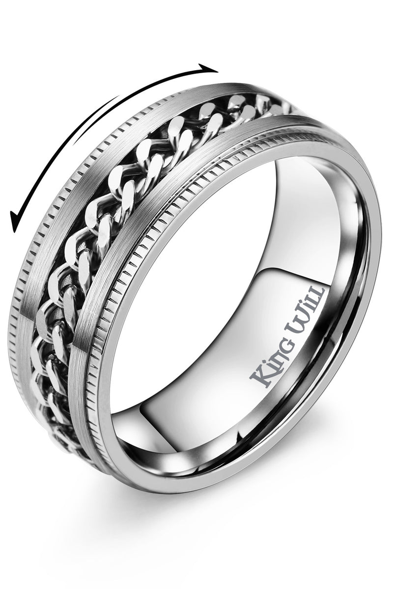 King Will INTERTWINE&trade;8mm spinner ring