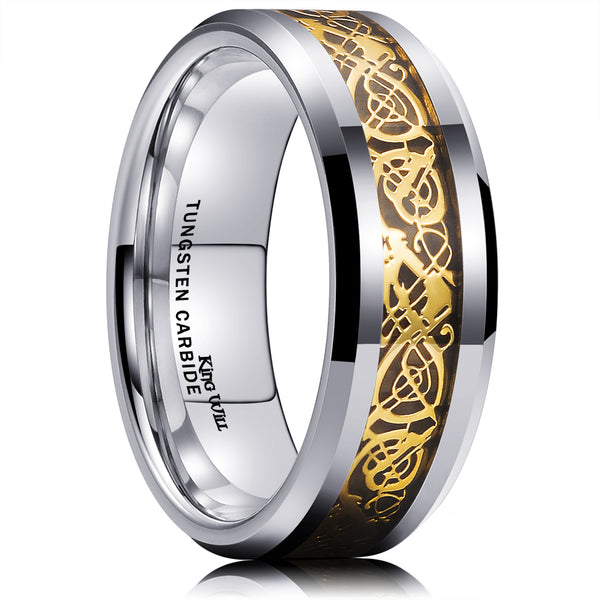 King Will DRAGON&trade; 8mm tungsten ring