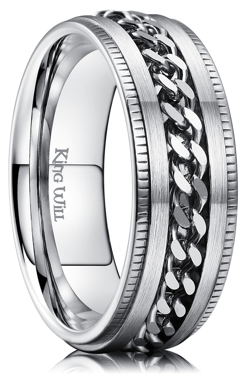 King Will INTERTWINE&trade;8mm spinner ring