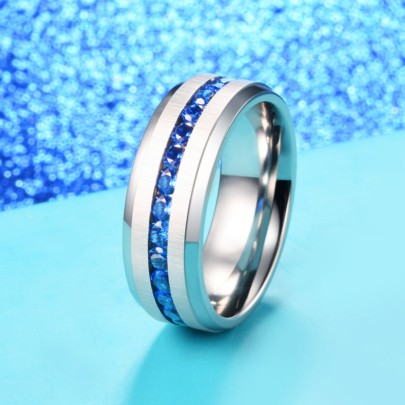 King Will GEM&trade; 8mm titanium ring