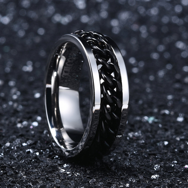 King Will INTERTWINE&trade; 8mm spinner ring