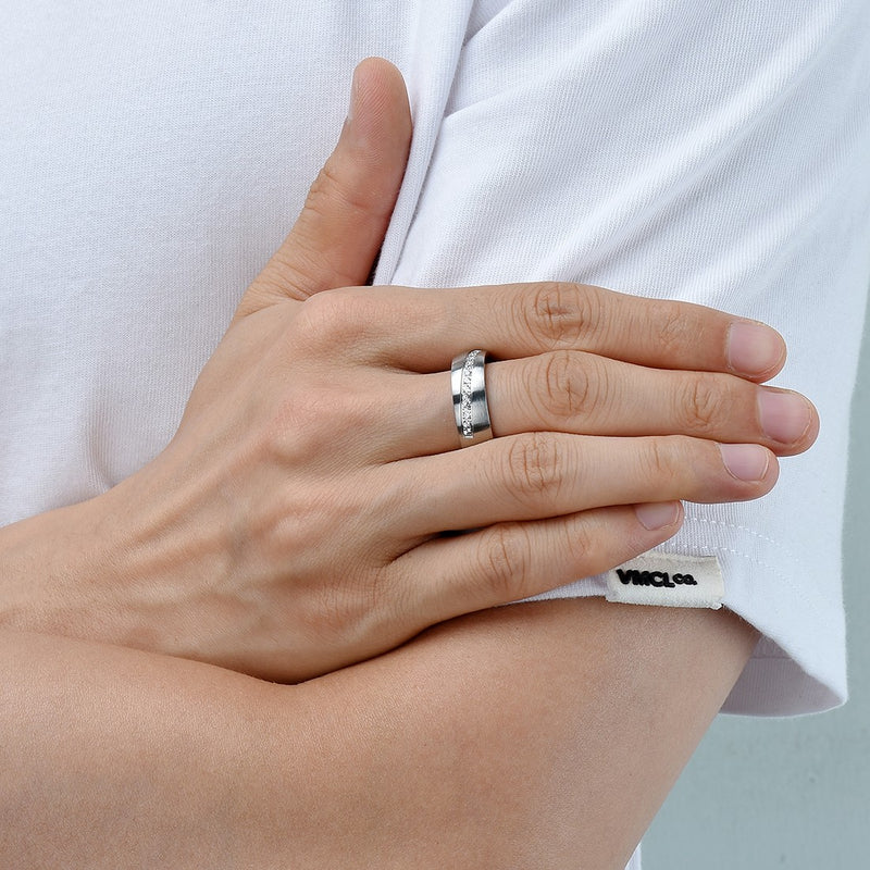 King Will GEM&trade; 8mm stainless steel ring