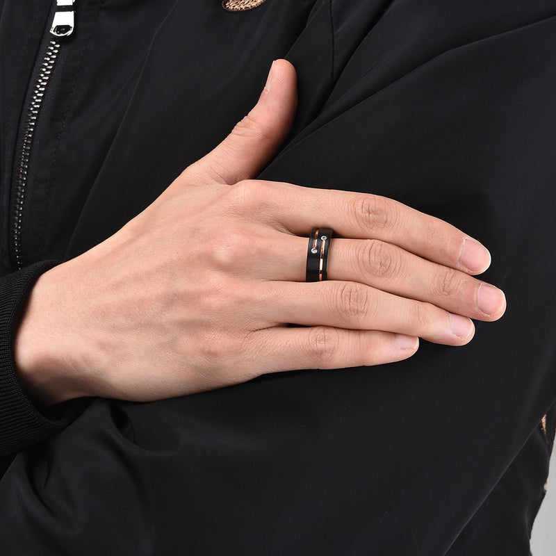 King Will GEM&trade; 8mm tungsten ring