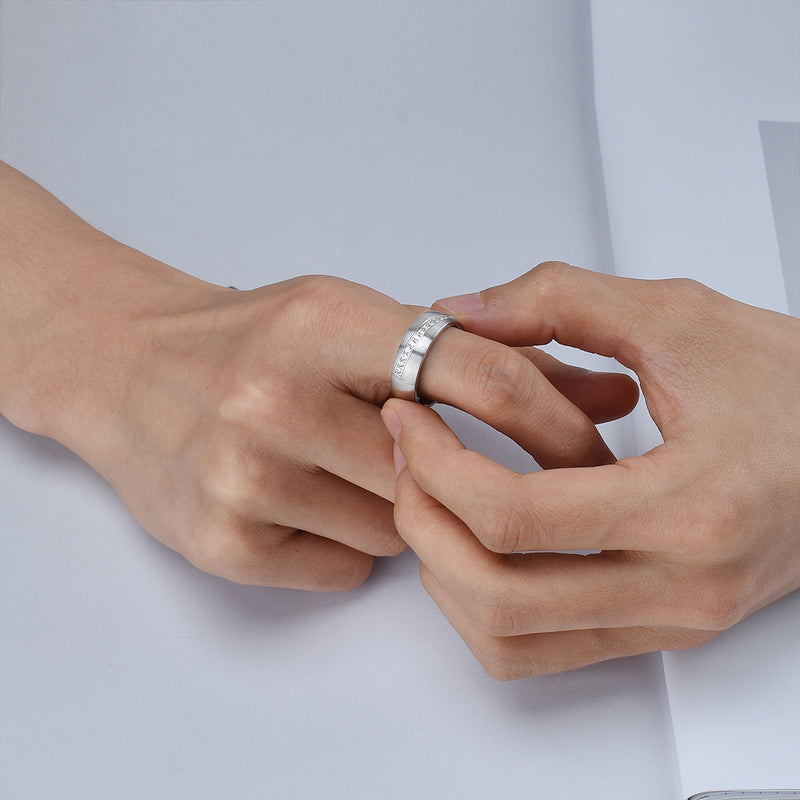 King Will GEM&trade; 8mm stainless steel ring