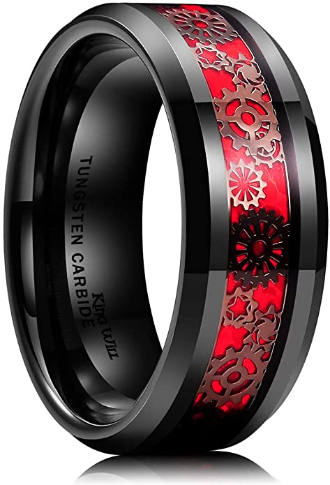 King Will STEAMPUNK&trade; 8mm tungsten ring