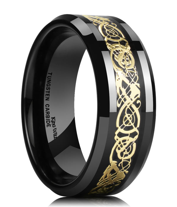 King Will DRAGON&trade; 8mm tungsten ring