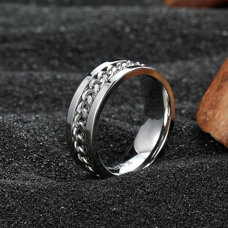 King Will INTERTWINE&trade; 8mm spinner ring