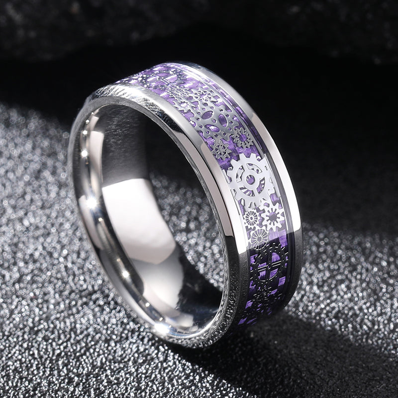 King Will STEAMPUNK&trade; 8mm stainless steel ring