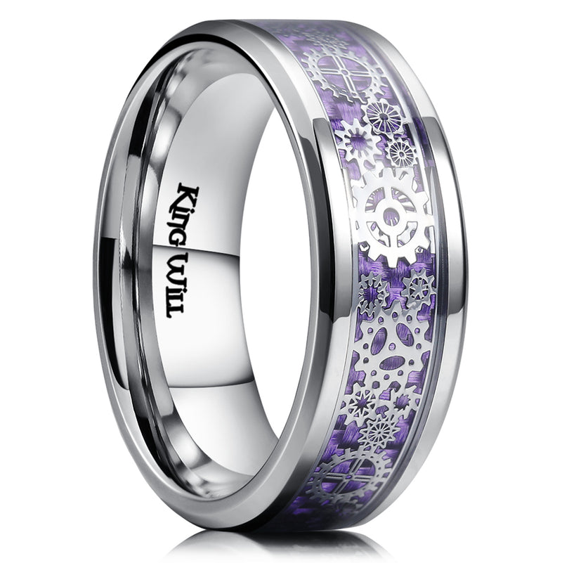 King Will STEAMPUNK&trade; 8mm stainless steel ring