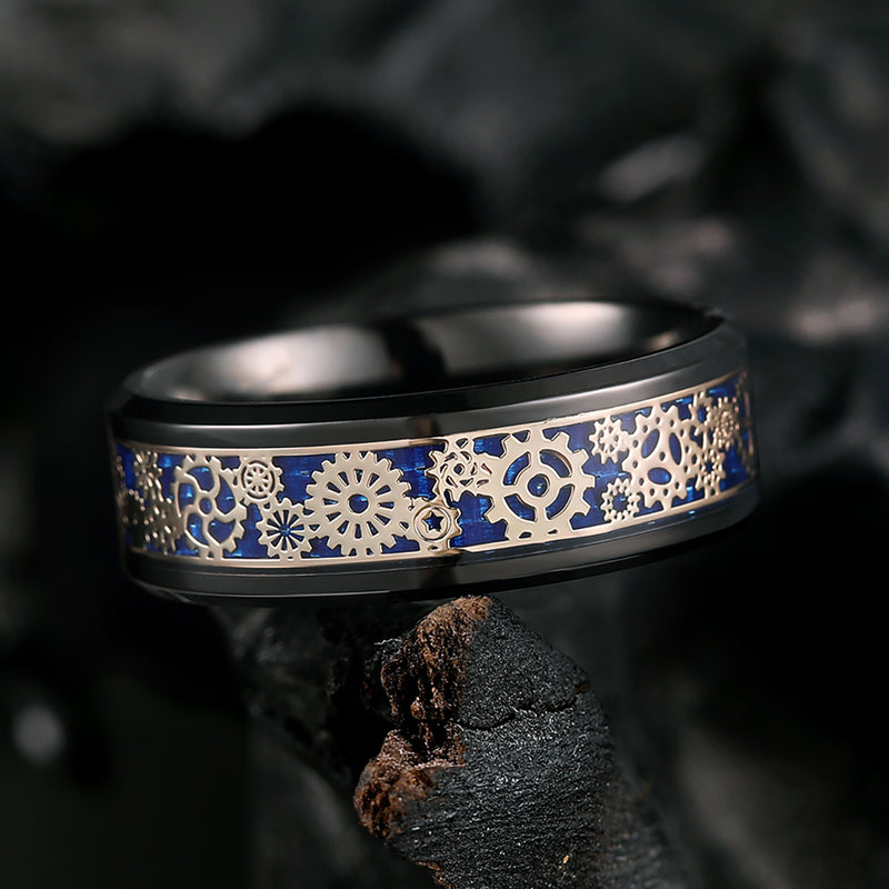 King Will STEAMPUNK&trade; 8mm stainless steel ring
