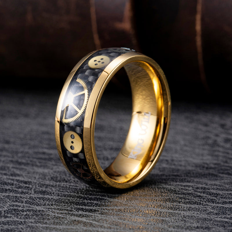 King Will STEAMPUNK&trade; 8mm stainless steel ring
