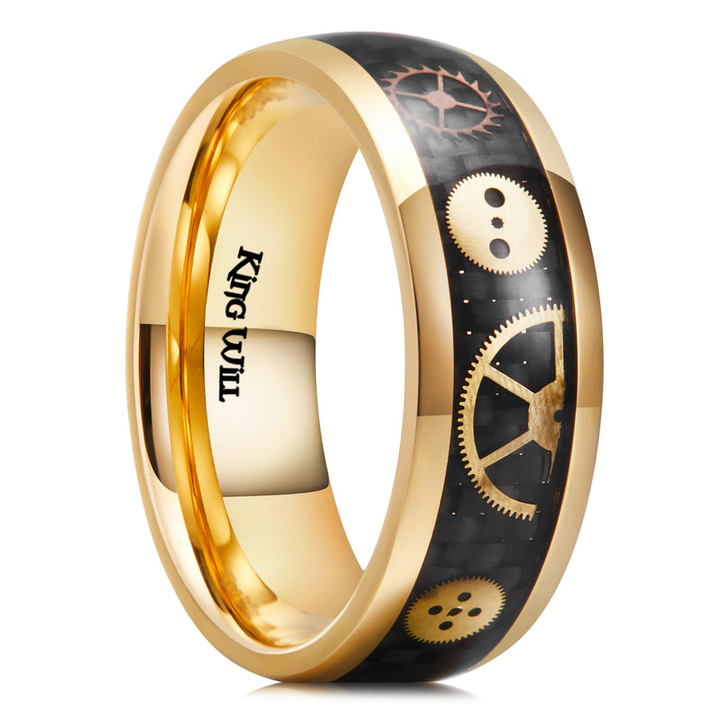 King Will STEAMPUNK&trade; 8mm stainless steel ring