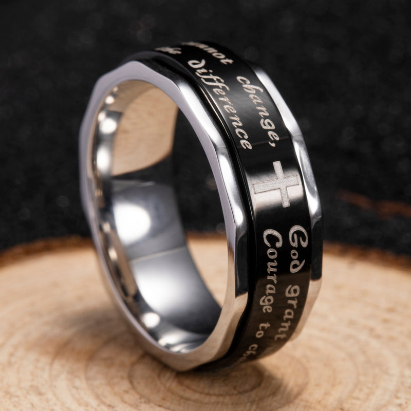 King Will INTERTWINE&trade; 8mm spinner ring