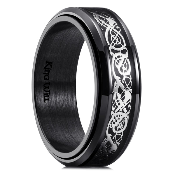 King Will INTERTWINE™ 8mm spinner ring – King Will Rings