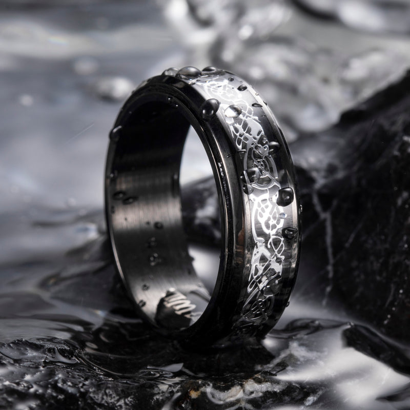 King Will INTERTWINE&trade; 8mm spinner ring