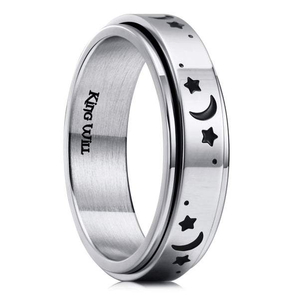 King Will INTERTWINE&trade; 6mm spinner ring