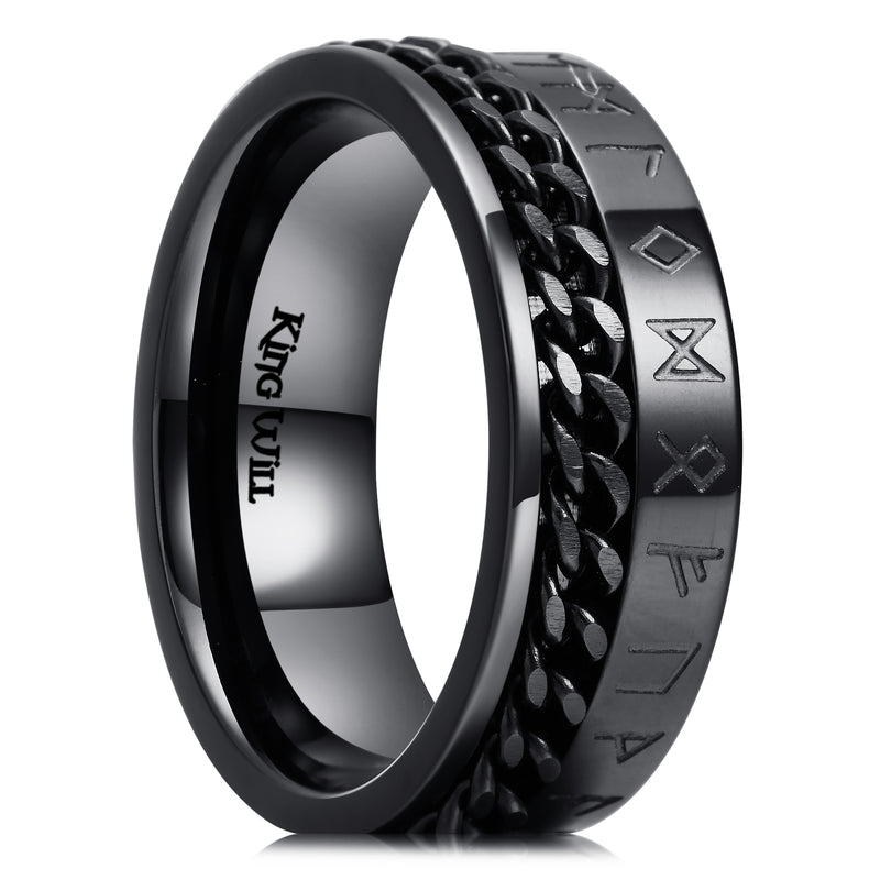 King Will INTERTWINE&trade; 8mm spinner ring