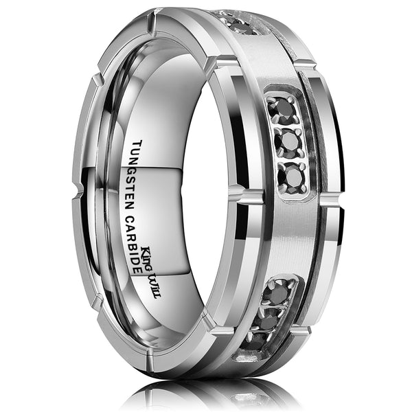 King Will GEM&trade; 8mm tungsten ring