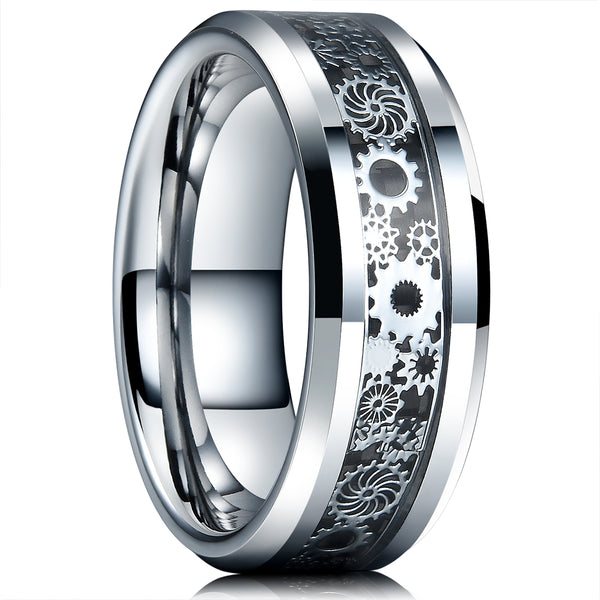 King Will STEAMPUNK&trade; 8mm tungsten ring